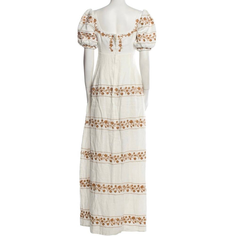 Agua by Agua Bendita Small Linen Maxi Dress Embroidered NWT- See Notes - Picture 6 of 16